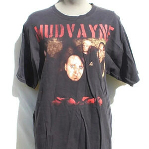 Vtg Mudvayne New Game Tour Graphic Tee Black Concert T-Shirt Tee Shirt Lrg RARE